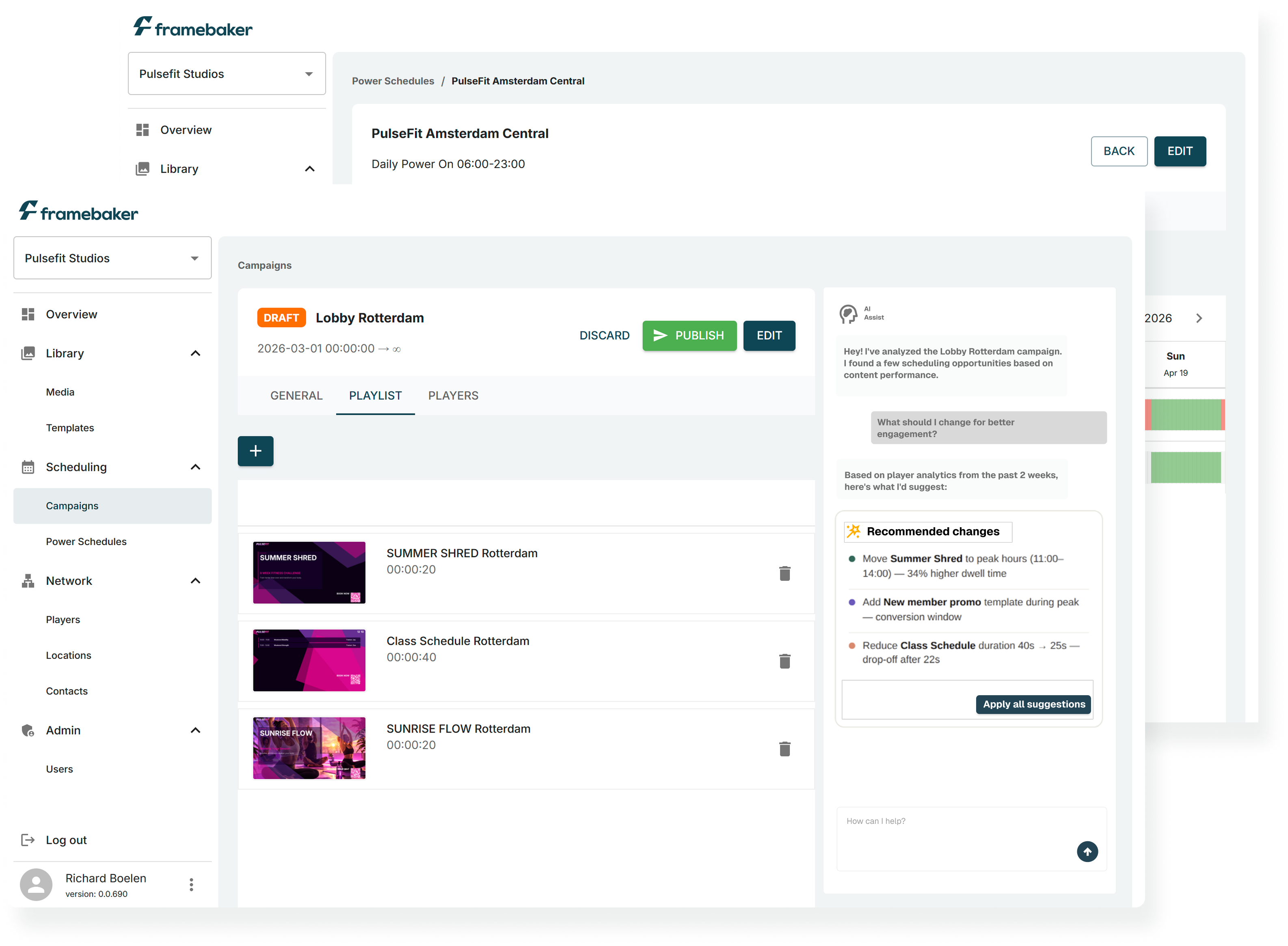 Scheduling and configuration, with AI assist