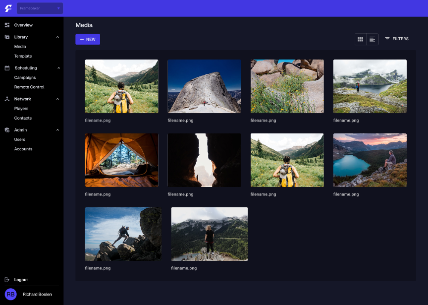 Framebaker interface demo